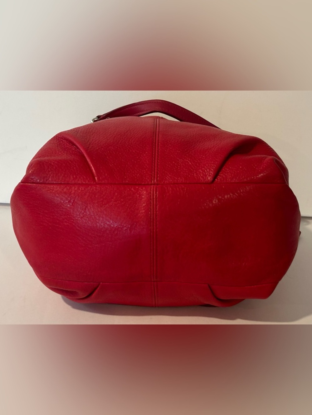 Coach Red Leather Shoulder Bag Silver Hardware Classic tote - Picture 13 of 15